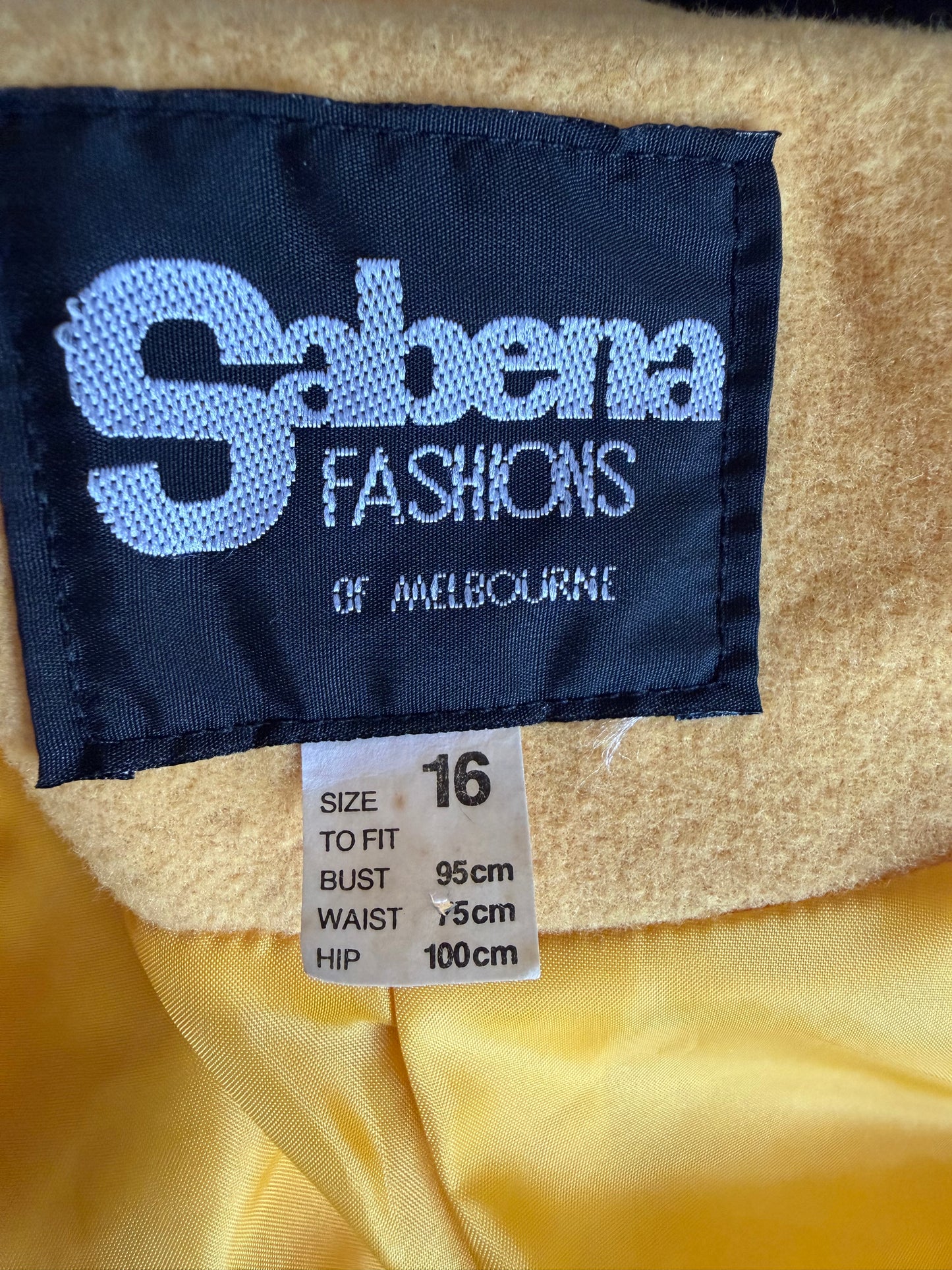 Vintage Wool & Cashmere Blazer - Mango Yellow