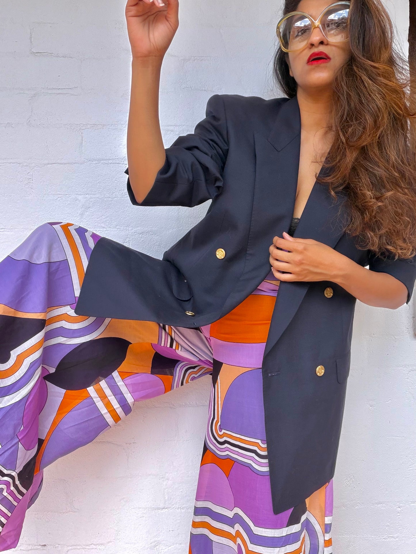 Retro Style Wide Leg Pants