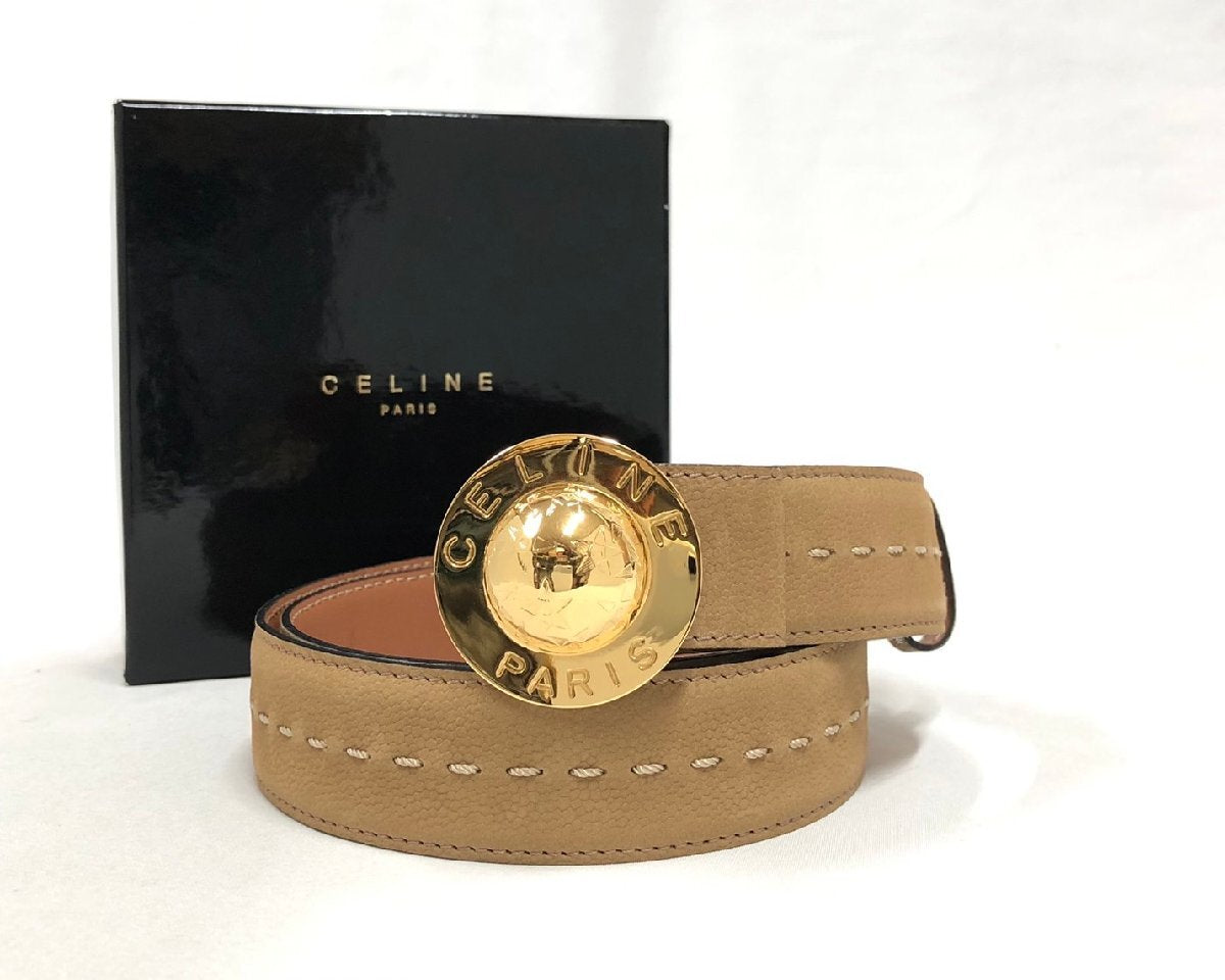 Rare CELINE Star Ball Buckle Belt
