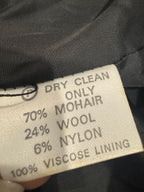 Vintage 1960's Dark Green Mohair Coat - Made in Britain