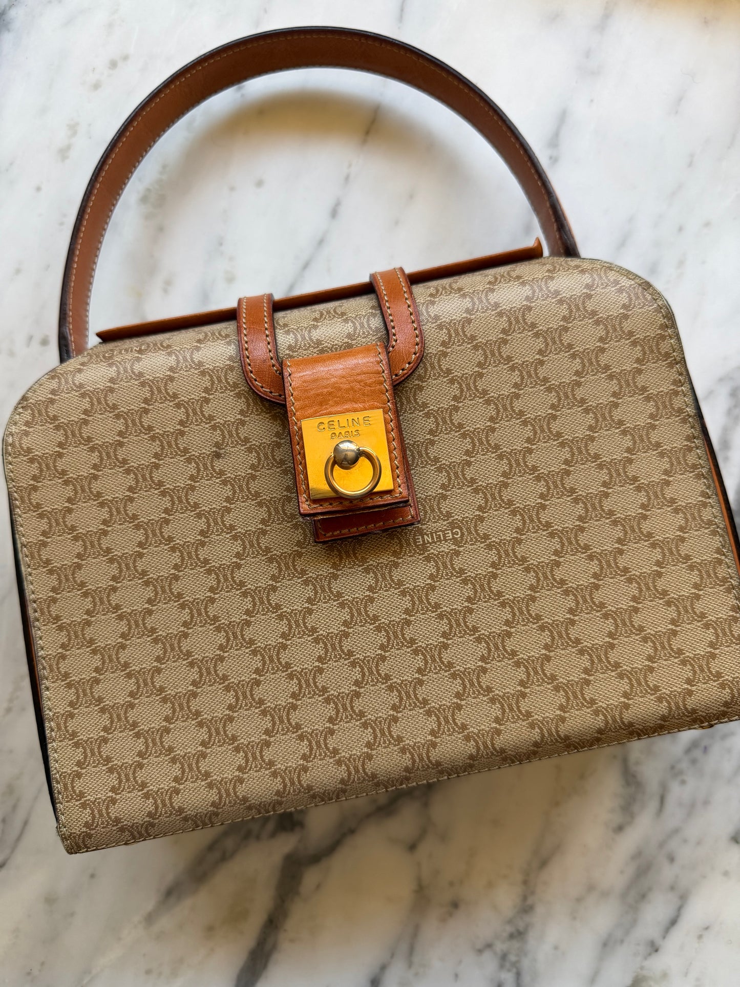 Vintage Celine Macadam Top Handle Bag