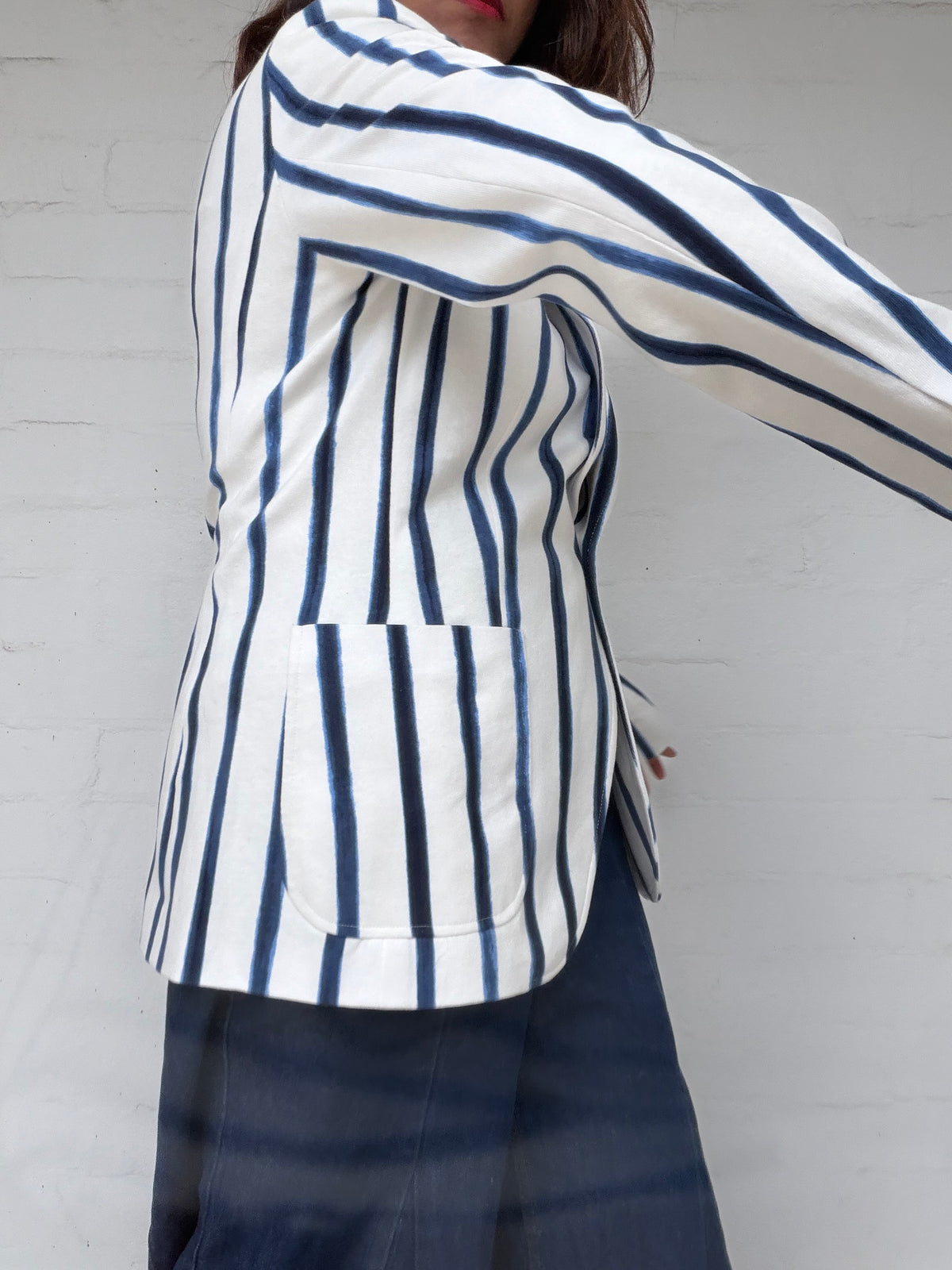 Polo Ralph Lauren Striped Crest Blazer - Blue & White