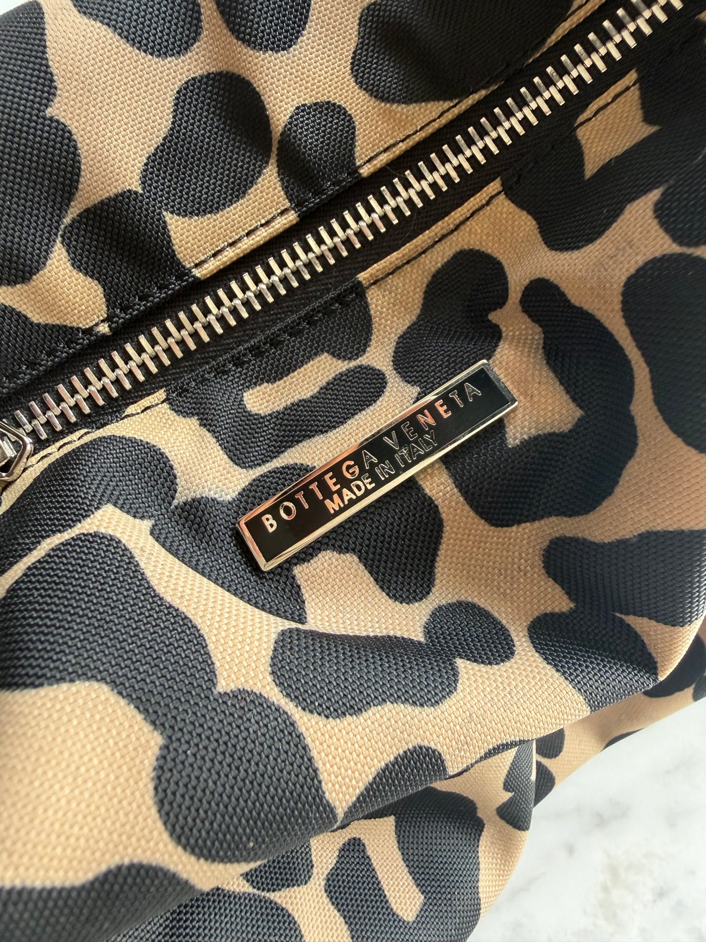 Bottega Veneta Leopard Leather Vanity Pouch