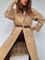 Burberry Balmacaan Trench Coat With Detachable Wool Lining - Beige