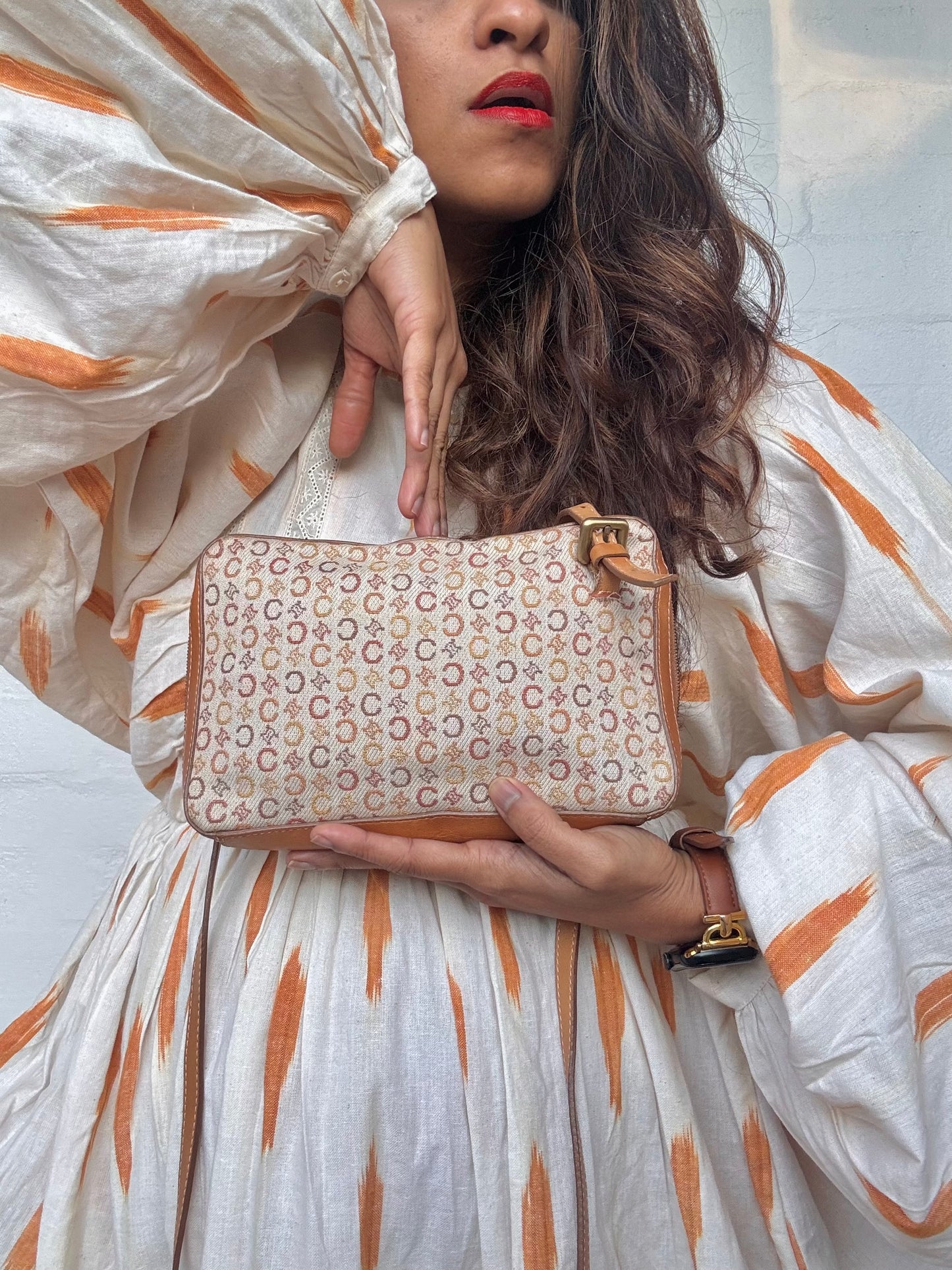 Vintage CELINE Macadam Canvas Pochette