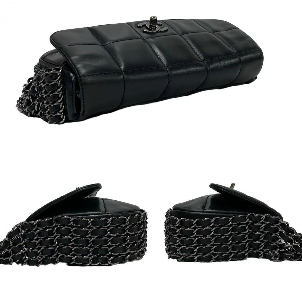 CHANEL Lambskin Chocolate Bar Shoulder Bag  (Collector’s Piece)