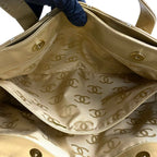 Chanel COCO Mark Wild stitch Tote Bag - Tan