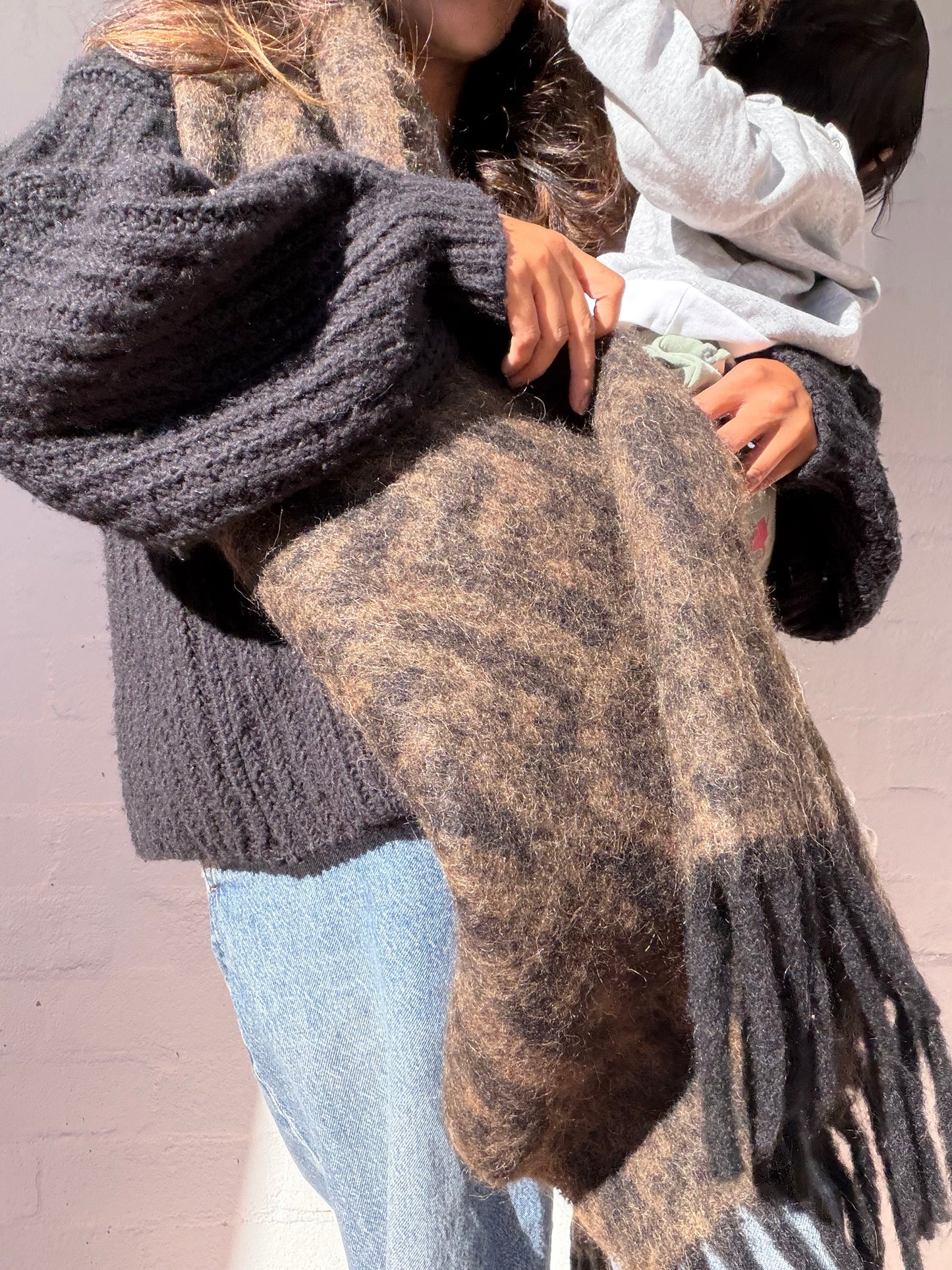 Vintage Fendi Wool Scarf / Shawl