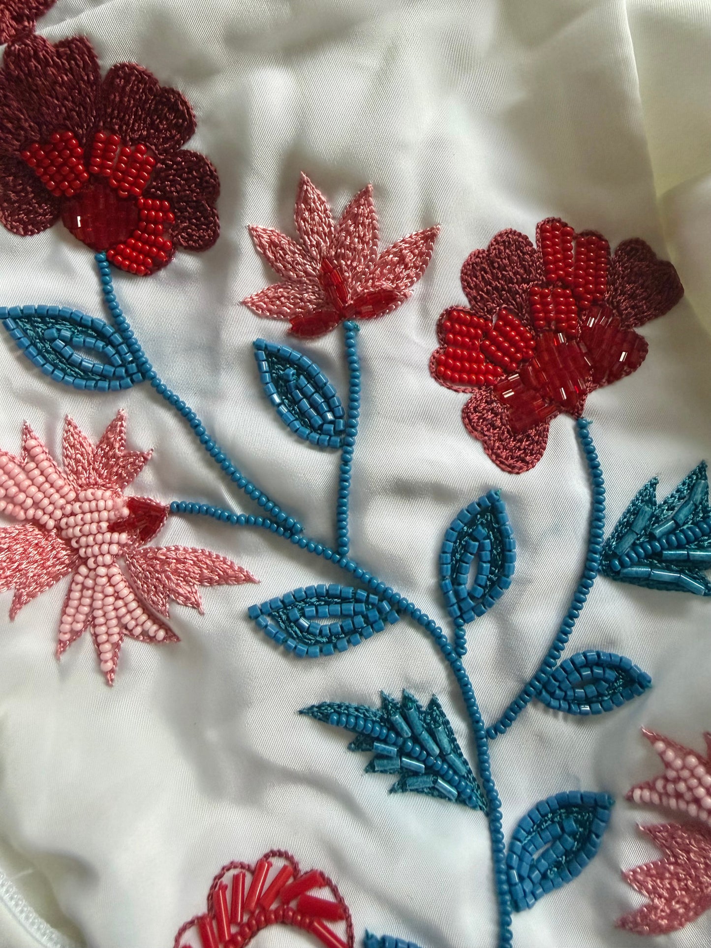 White Hand Embroidered Jumpsuit