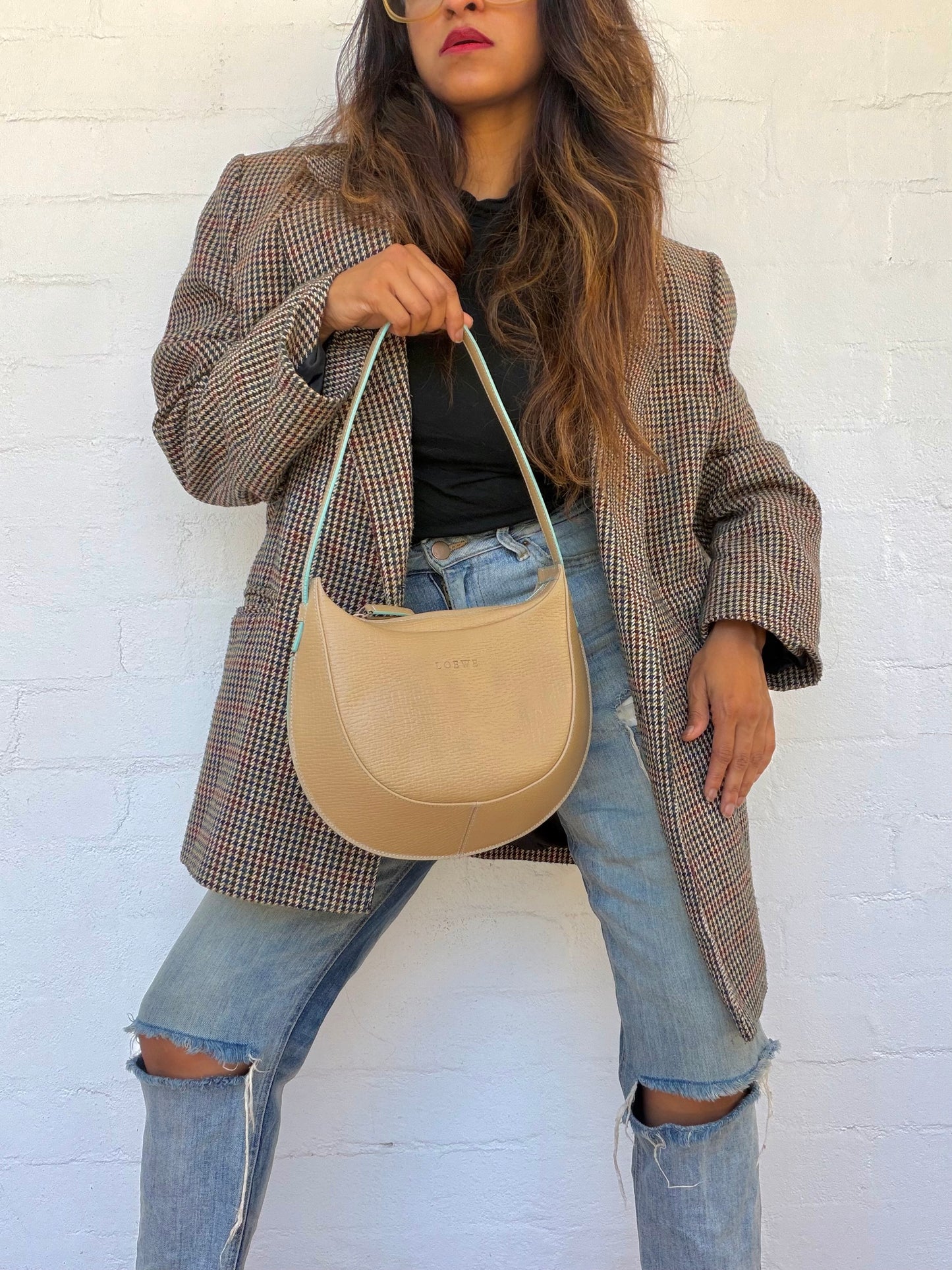 Vintage Loewe Half Moon Shoulder Bag
