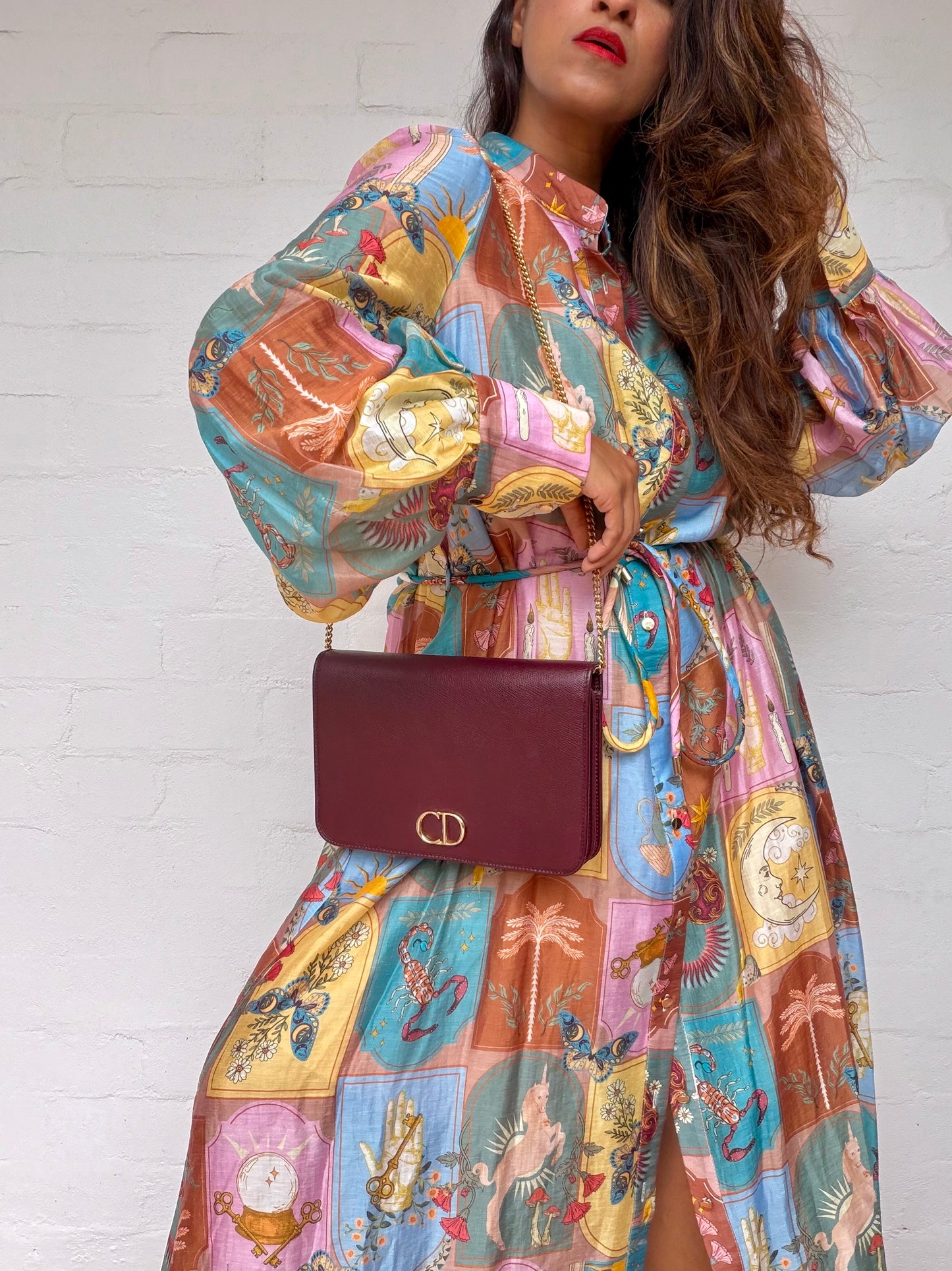 Vintage Christian Dior Leather Bag - Bordeaux