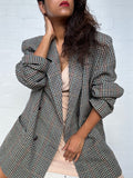 Vintage Wool Plaid Blazer