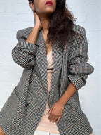 Vintage Wool Plaid Blazer