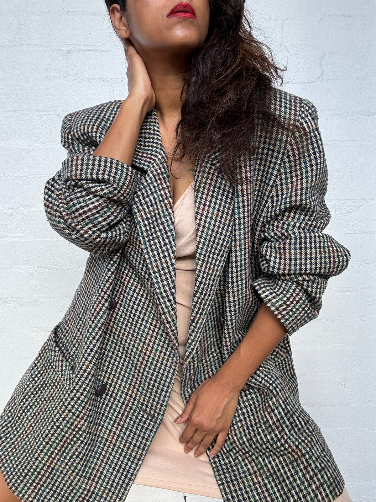 Vintage Wool Plaid Blazer