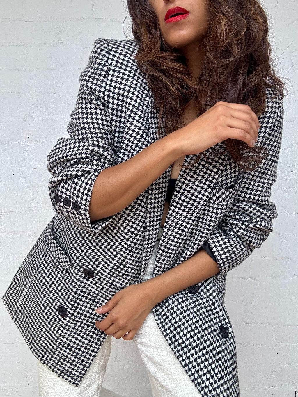 Vintage Houndstooth Blazer