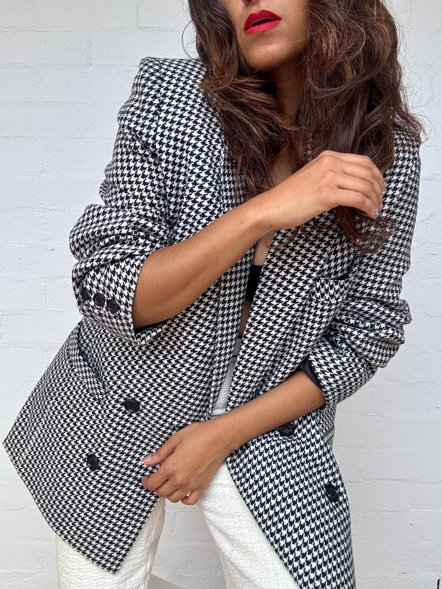 Vintage Houndstooth Blazer