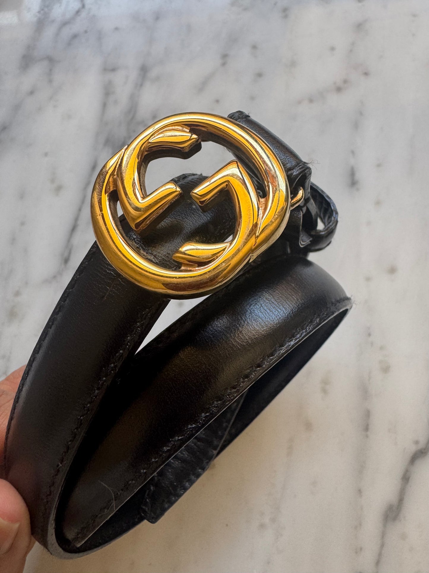GUCCI Interlocking Leather Belt