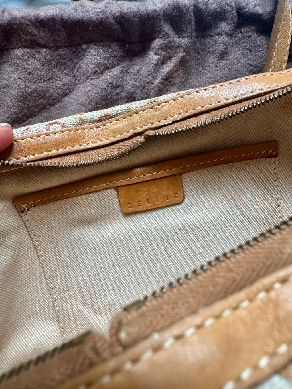 Vintage CELINE Macadam Canvas Pochette