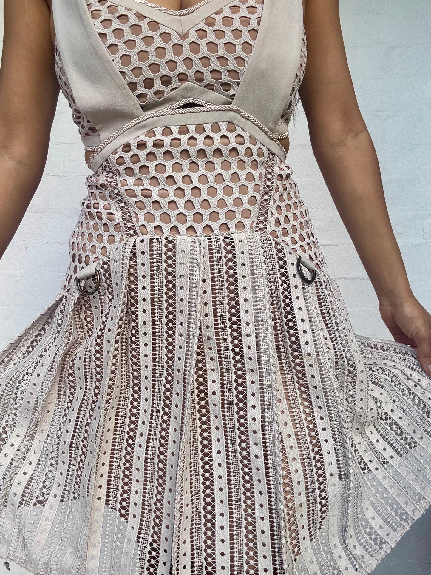 Self-Portrait Avery Lace A-Line Mini Dress