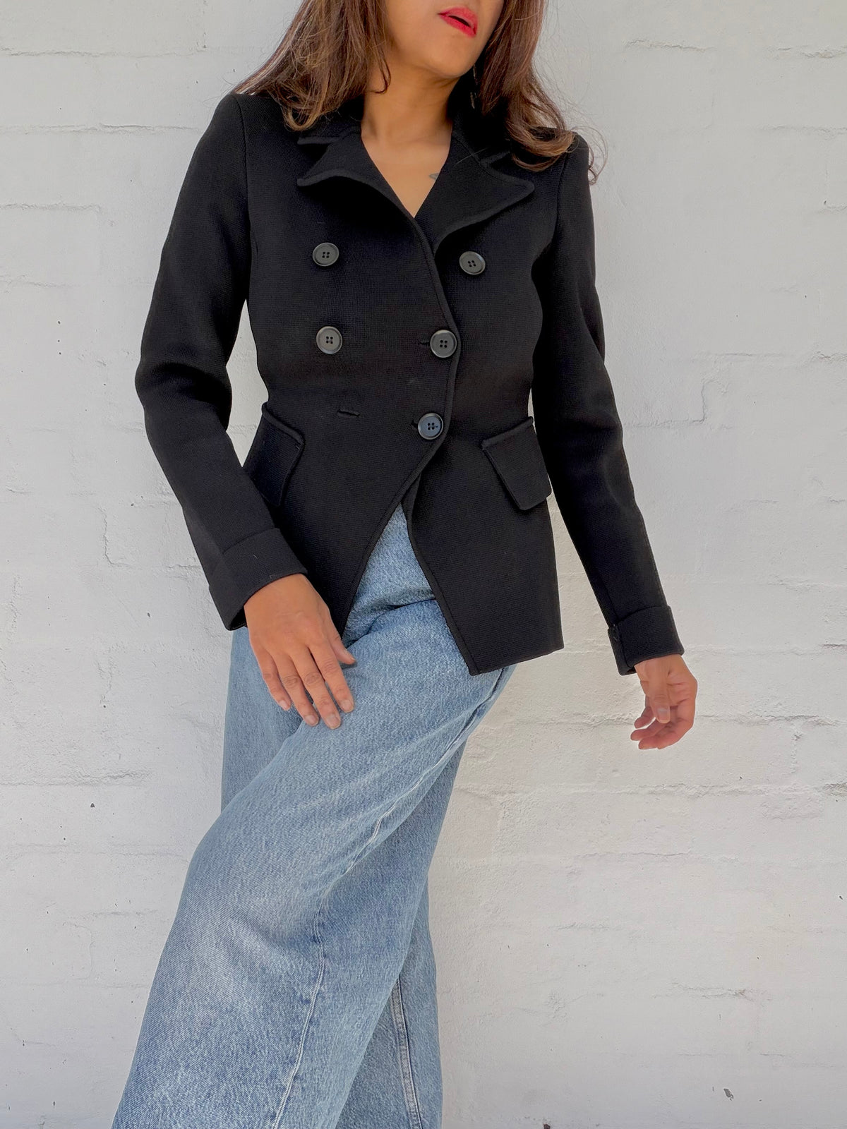 Scanlan Theodore Crepe Knit Jacket - Black