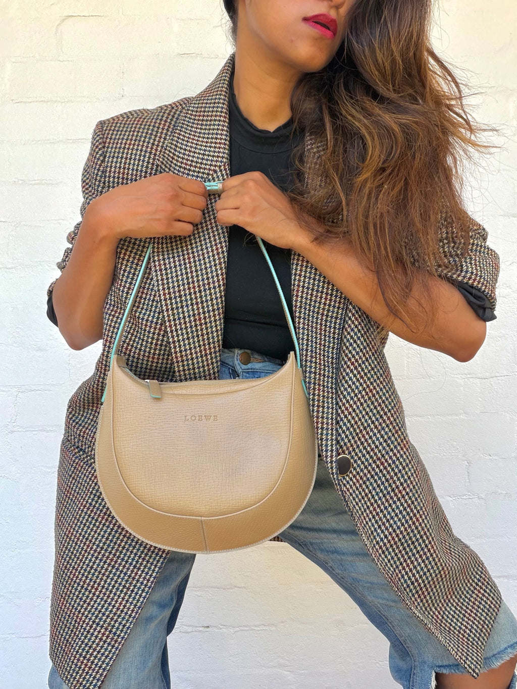 Vintage Loewe Half Moon Shoulder Bag