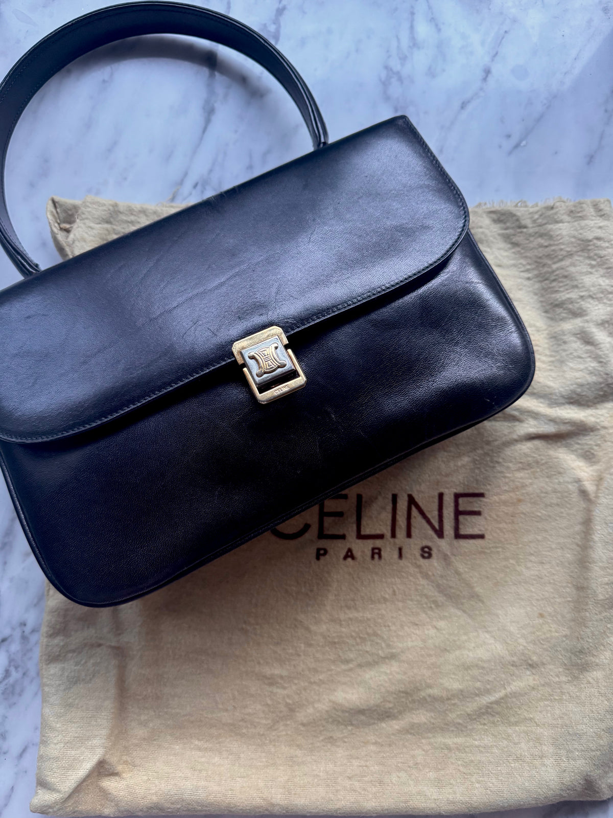 Rare Authentic Vintage Triomphe Top Handle Bag