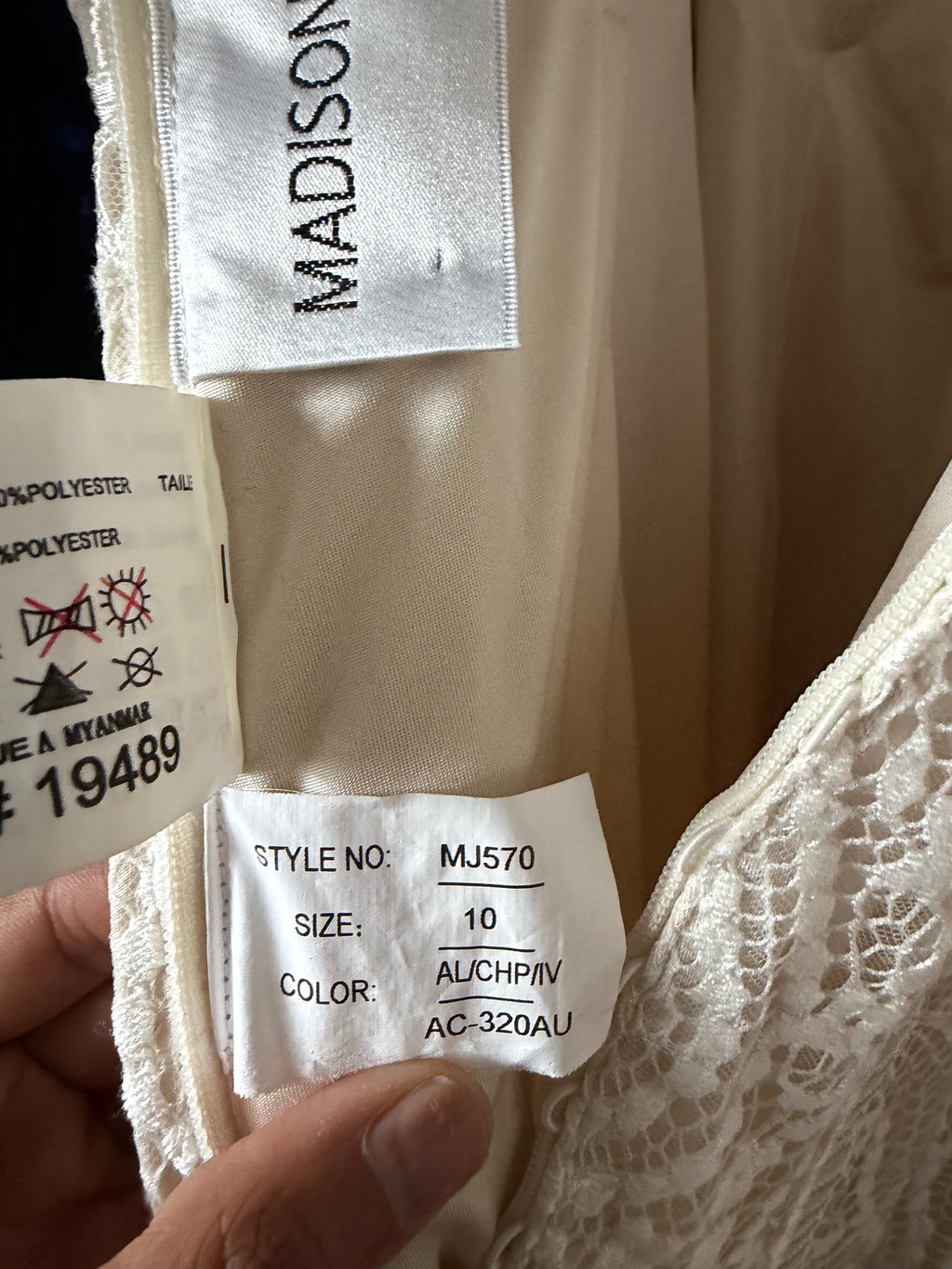 Madison James Paisley Lace Wedding Dress - Ivory