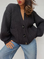 Acne Studios Black Wool Cardigan