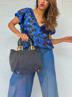 Vintage Fendi Nylon FF Mini Tote - Black