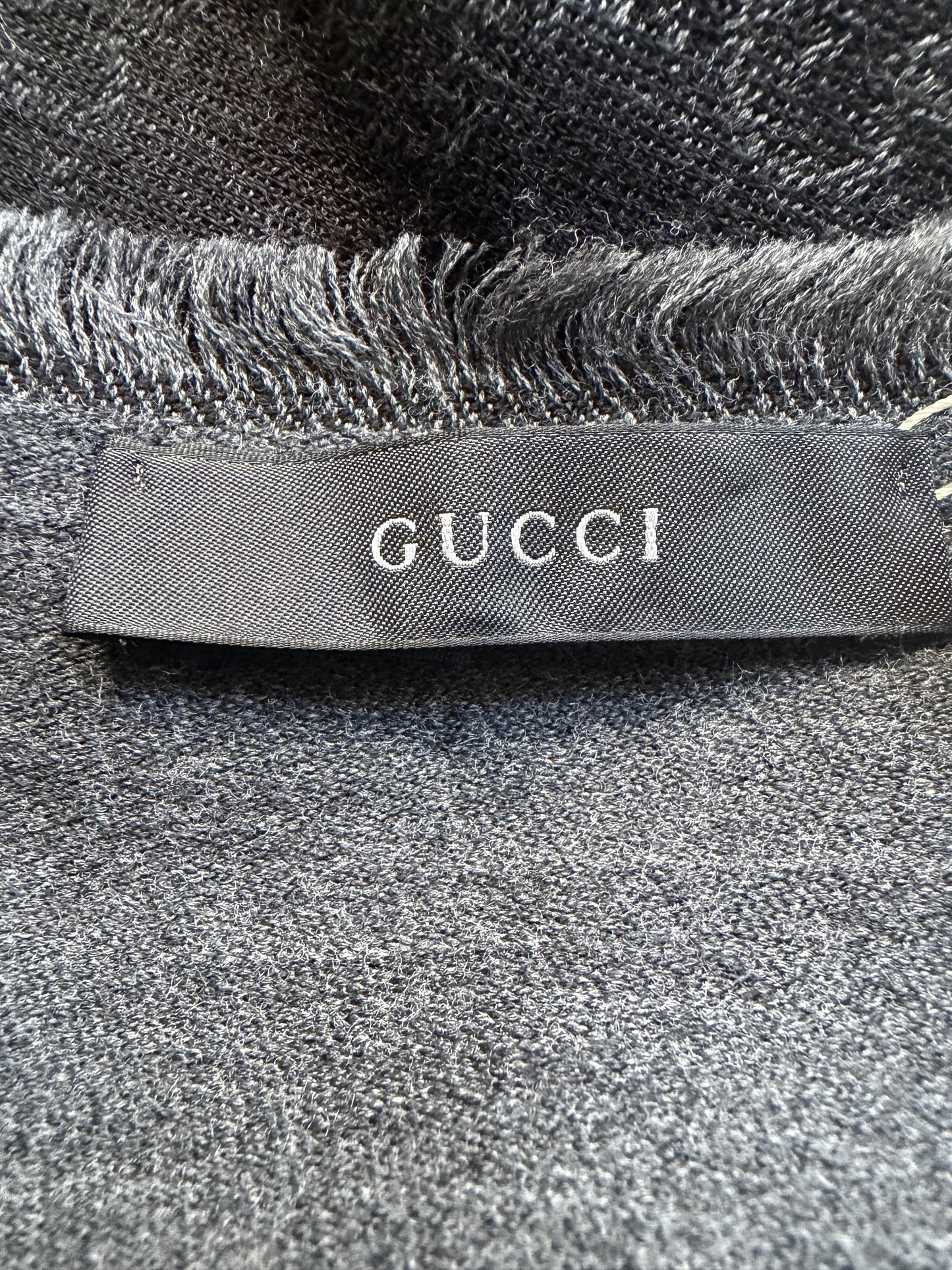 Gucci GG Monogram Silk & Wool Scarf