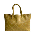 Chanel COCO Mark Wild stitch Tote Bag - Tan