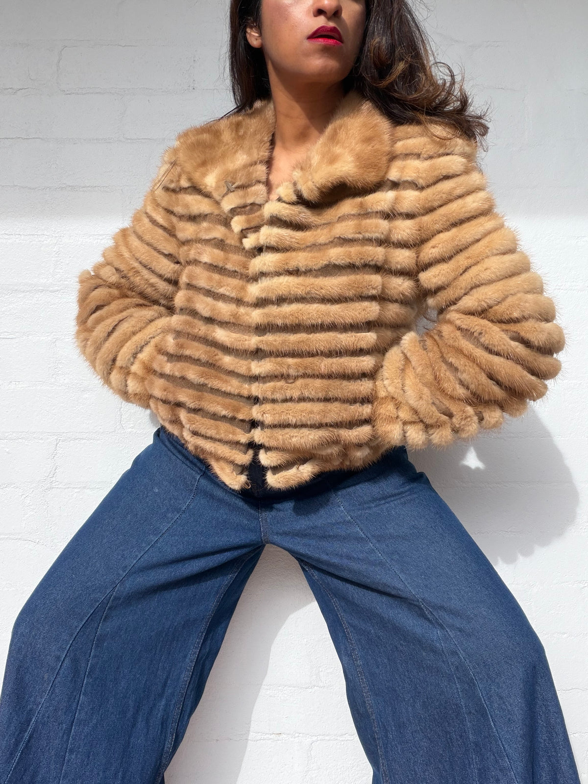 Vintage Cropped Mink Fur Coat