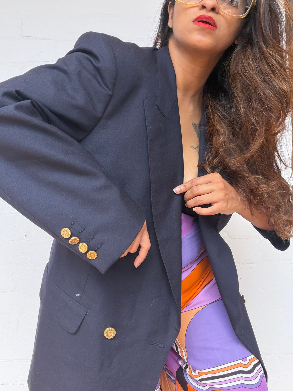 Christian Dior Double Breasted Navy Blazer