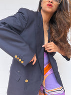 Christian Dior Double Breasted Navy Blazer