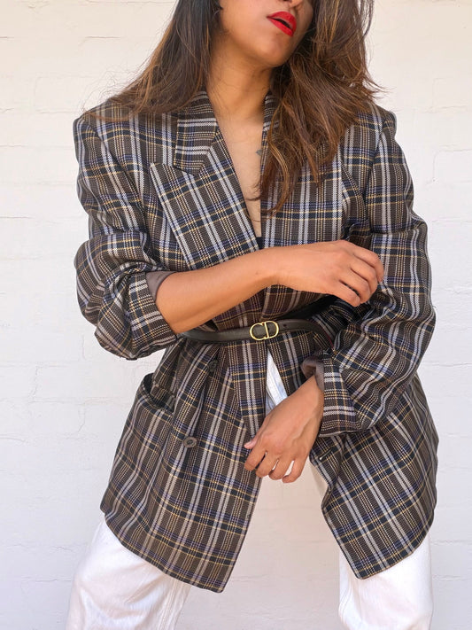 Ultra Rare Authentic Celine Check Blazer