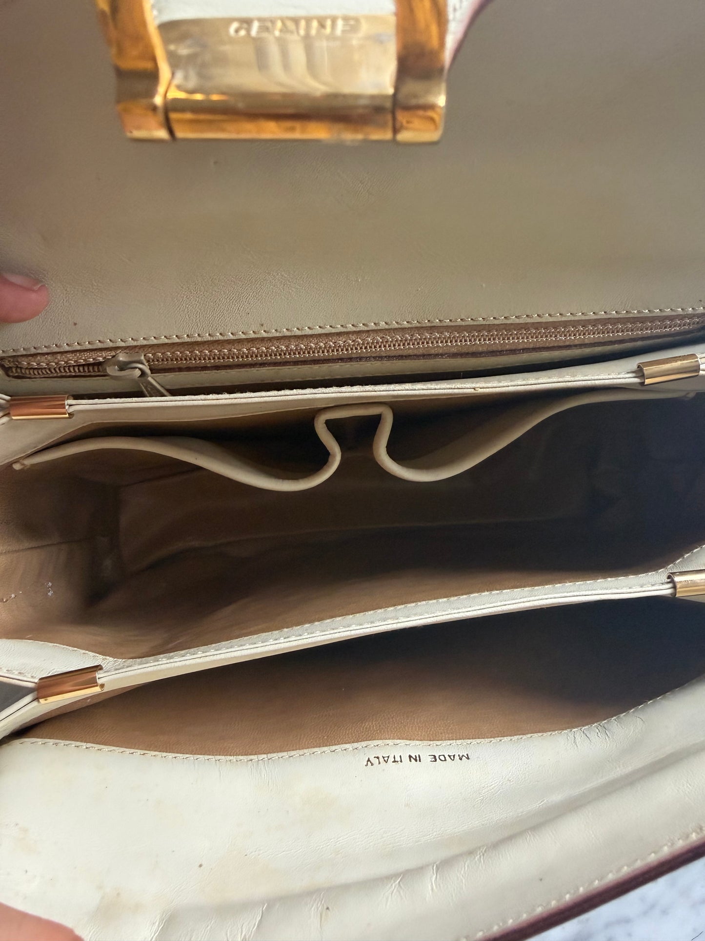 Rare Authentic Vintage Celine Bag - Ivory