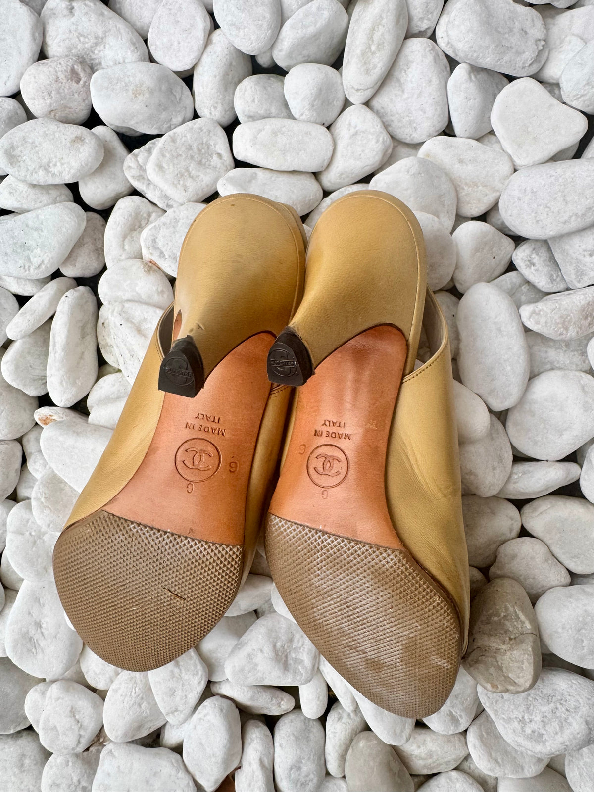Authentic Vintage Chanel Cap-Toe Slingbacks