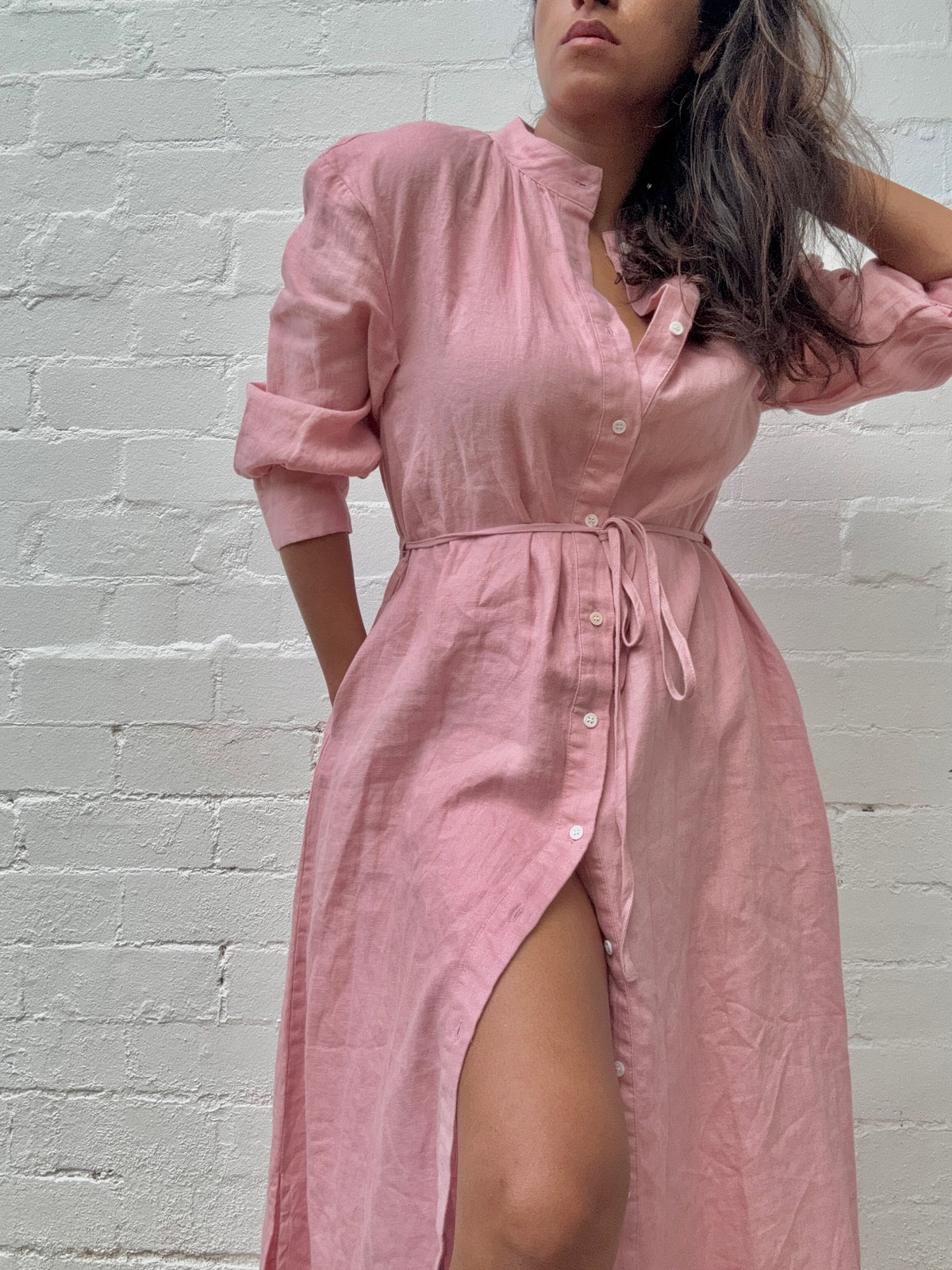 Avenue Linen Shirt Dress