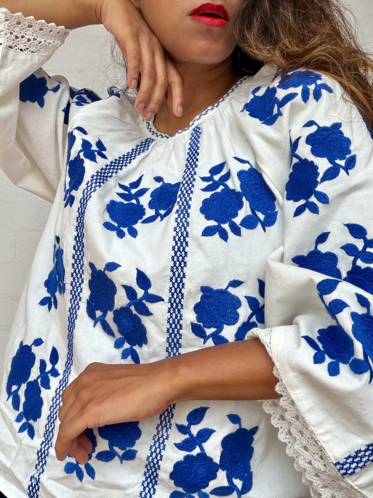 Sezane Embroidered Cotton Blouse
