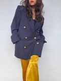 Vintage Jaeger Wool Blazer - Navy