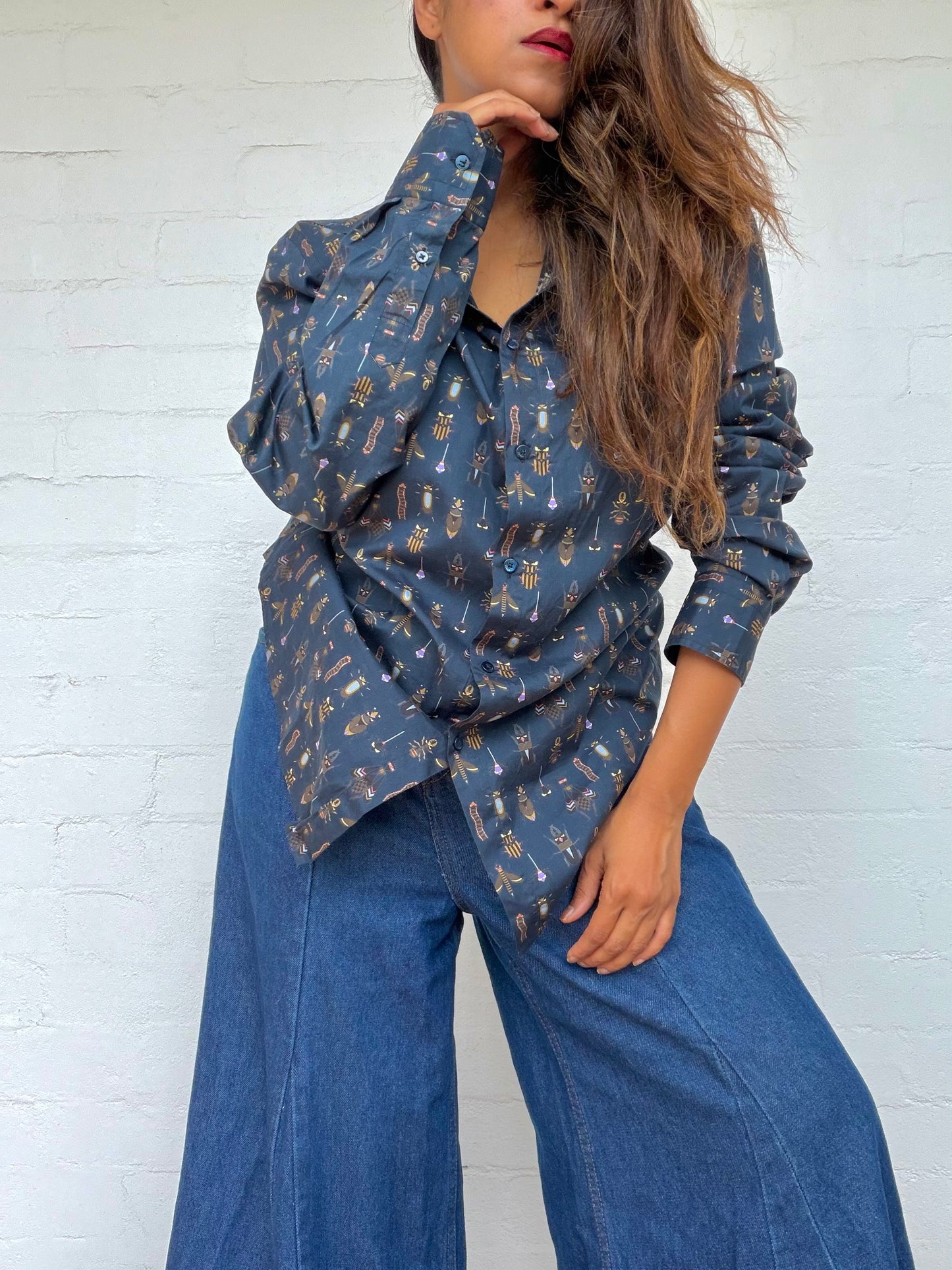 Rare Fendi Cotton Shirt - Bug Print