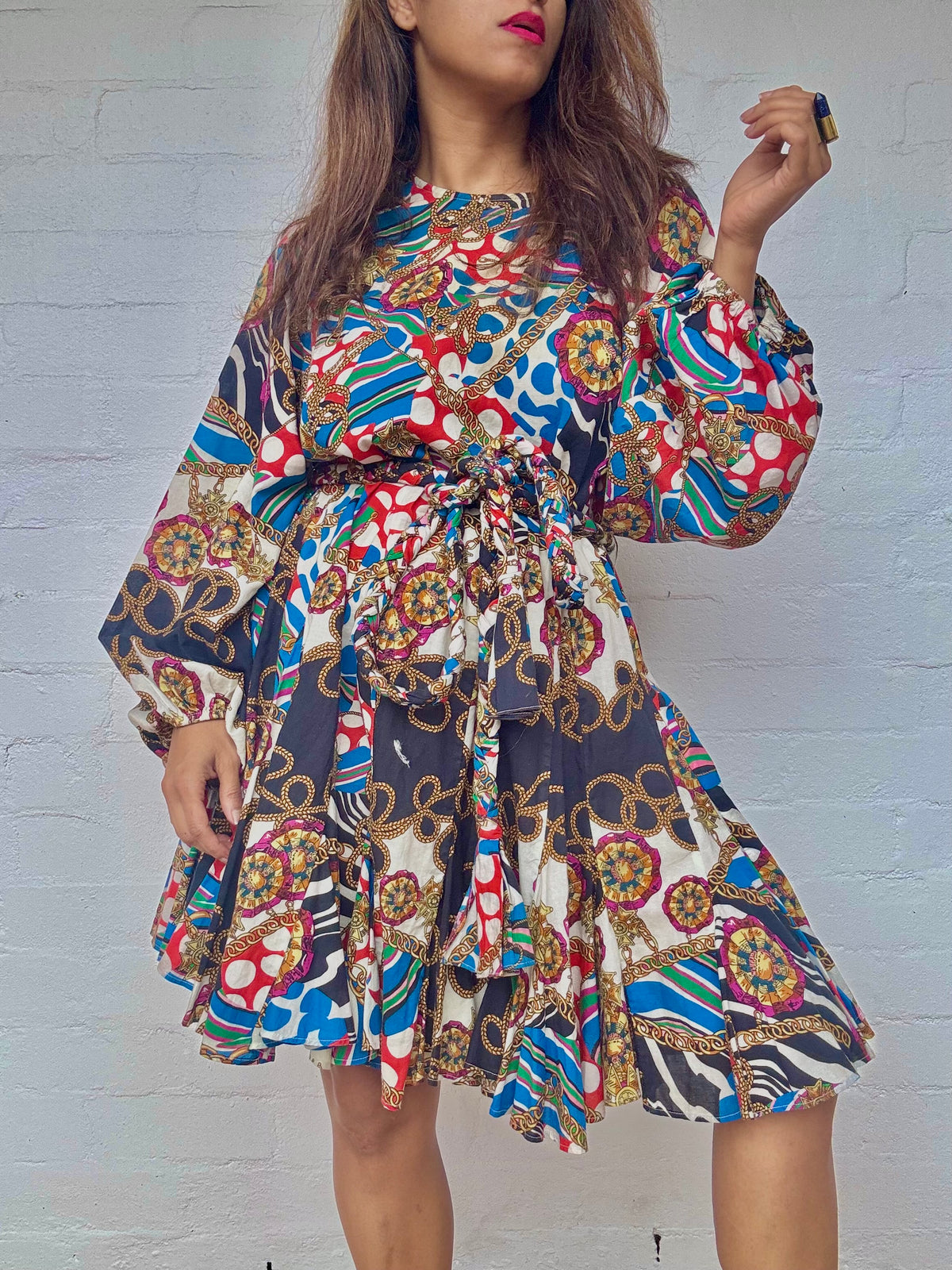 RHODE Caroline Chain Print Mini Dress