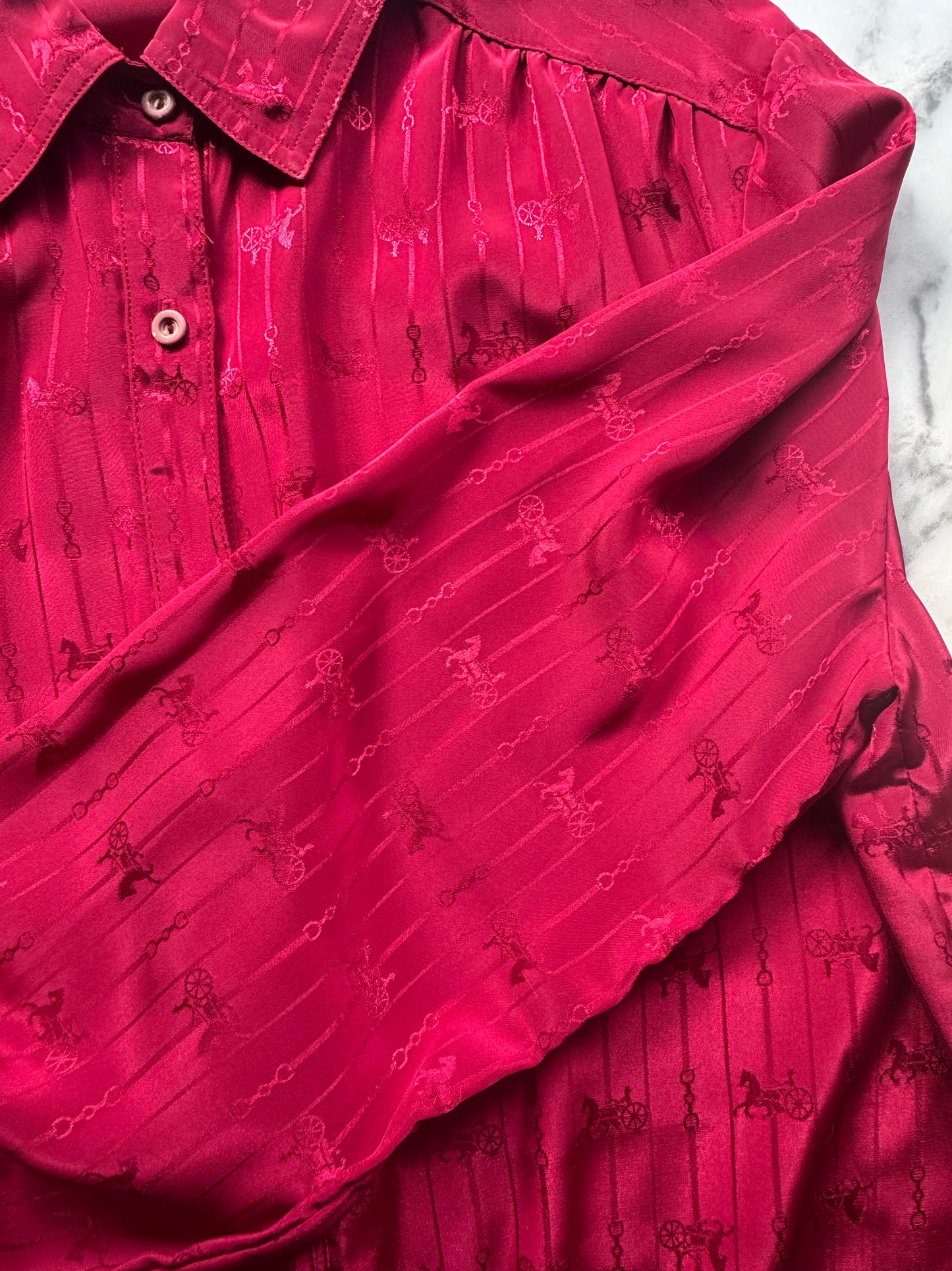 1970's Vintage Monogram Carriage Shirt