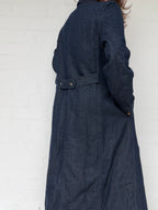Rare Fendi Denim Long Quilted Coat