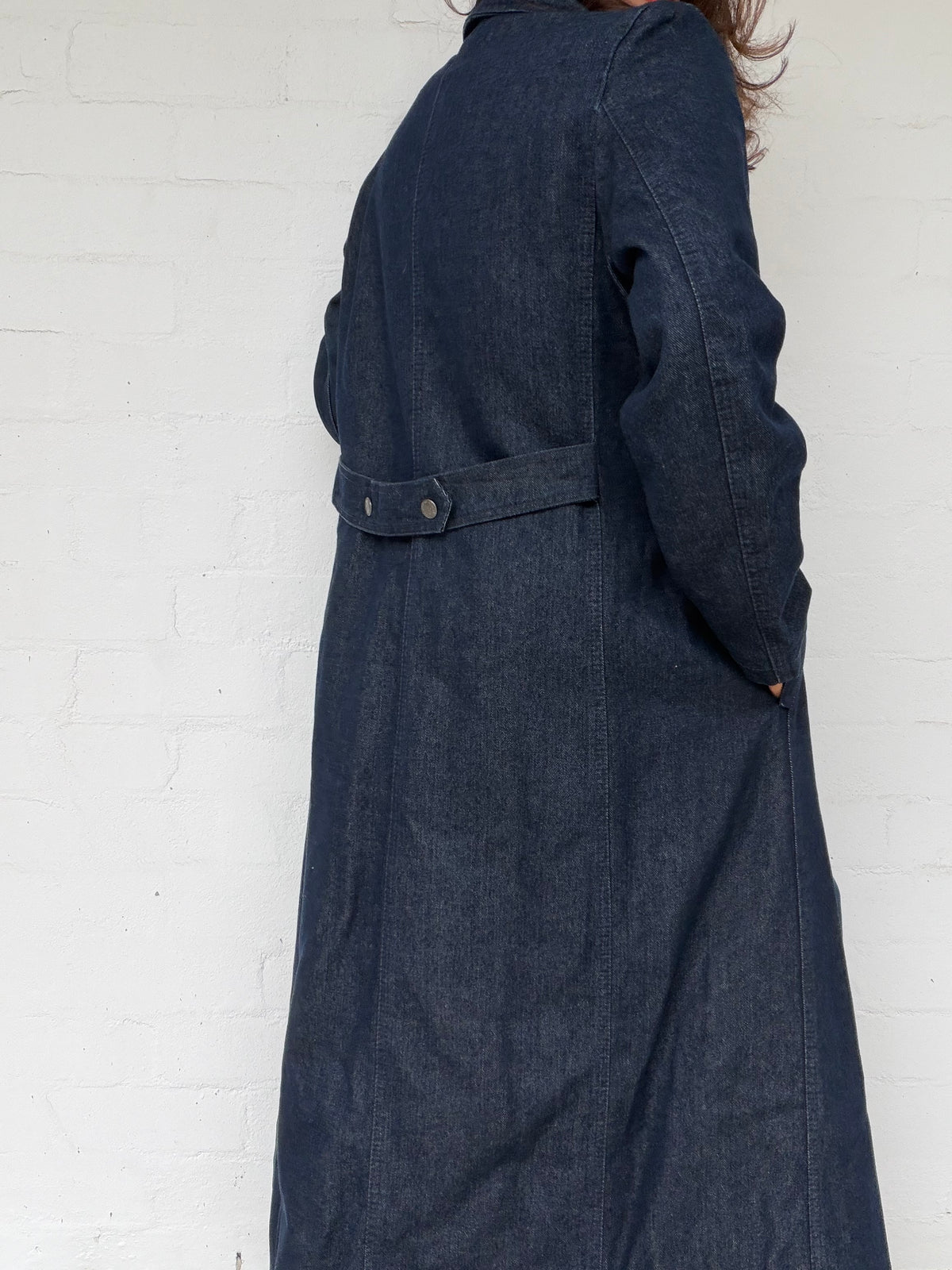 Rare Fendi Denim Long Quilted Coat
