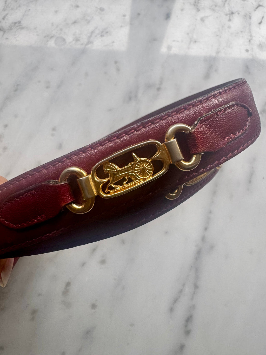 Vintage CELINE Carriage - Bordeaux Belt