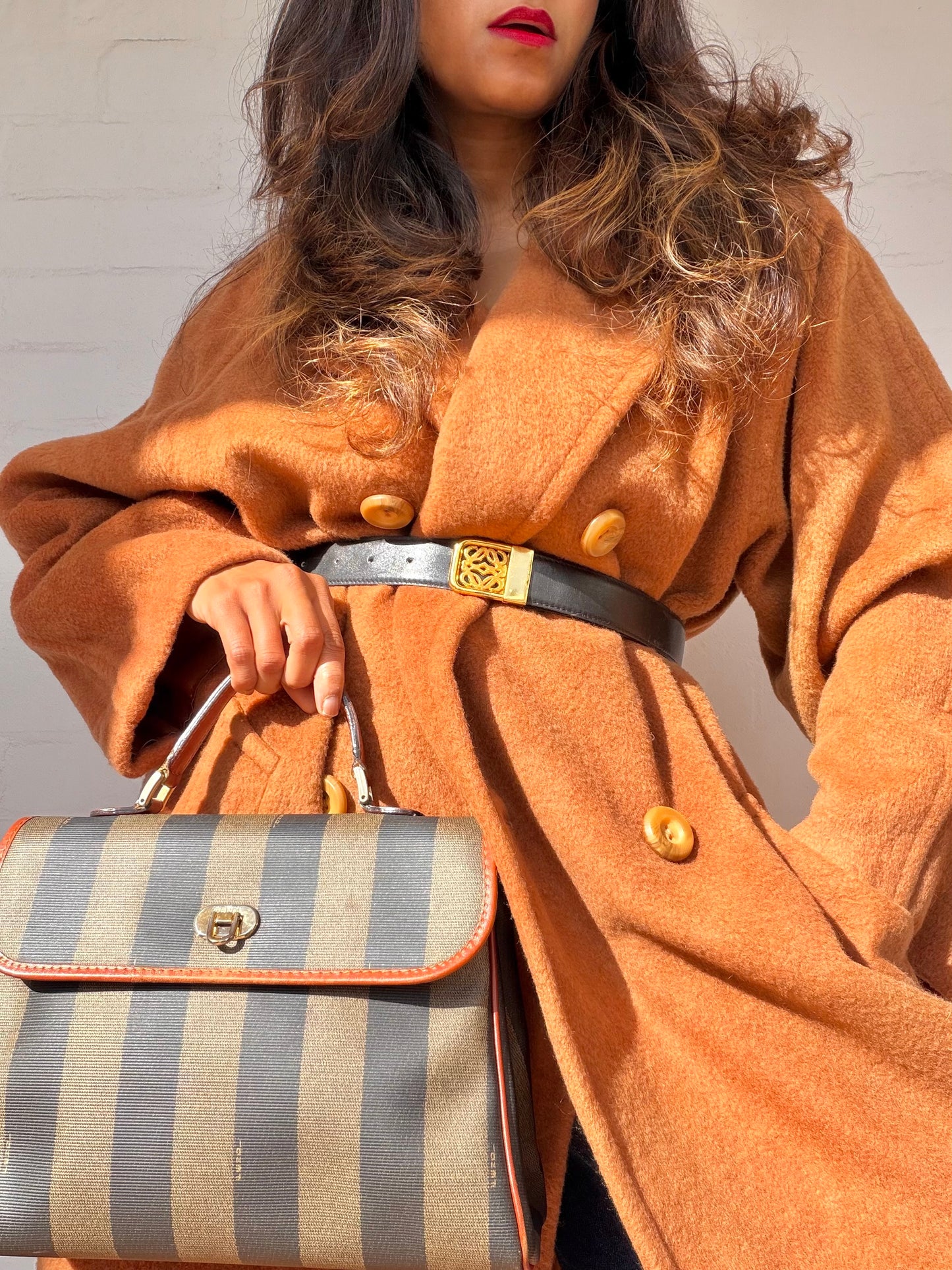 Vintage Fendi Pecan 2-Way Handbag