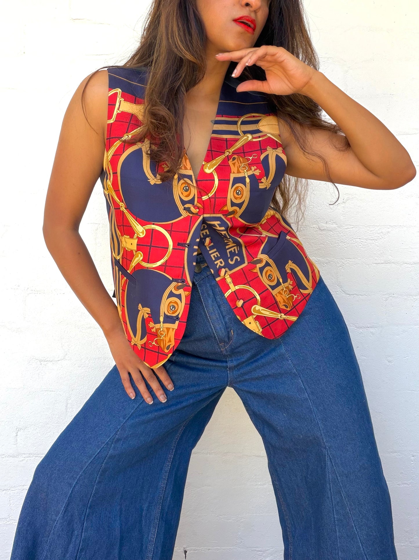 Rare Hermes Silk Vest