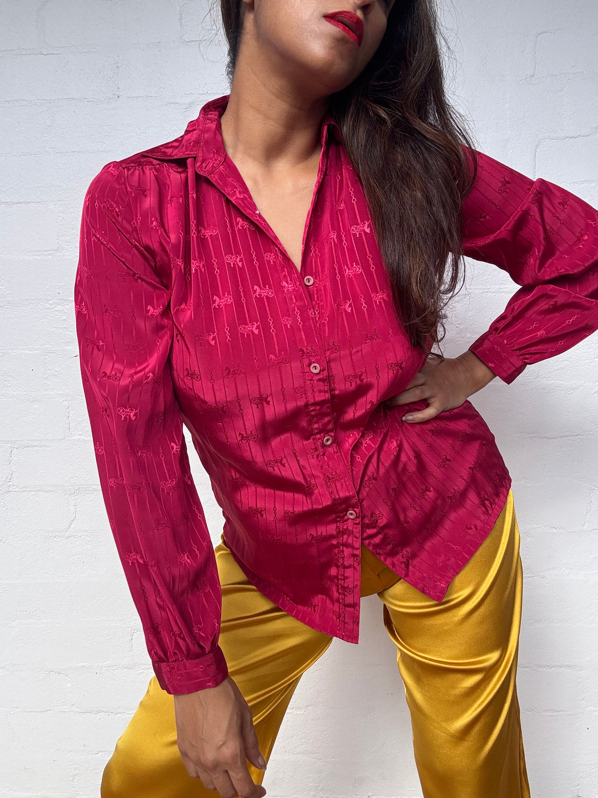 1970's Vintage Monogram Carriage Shirt