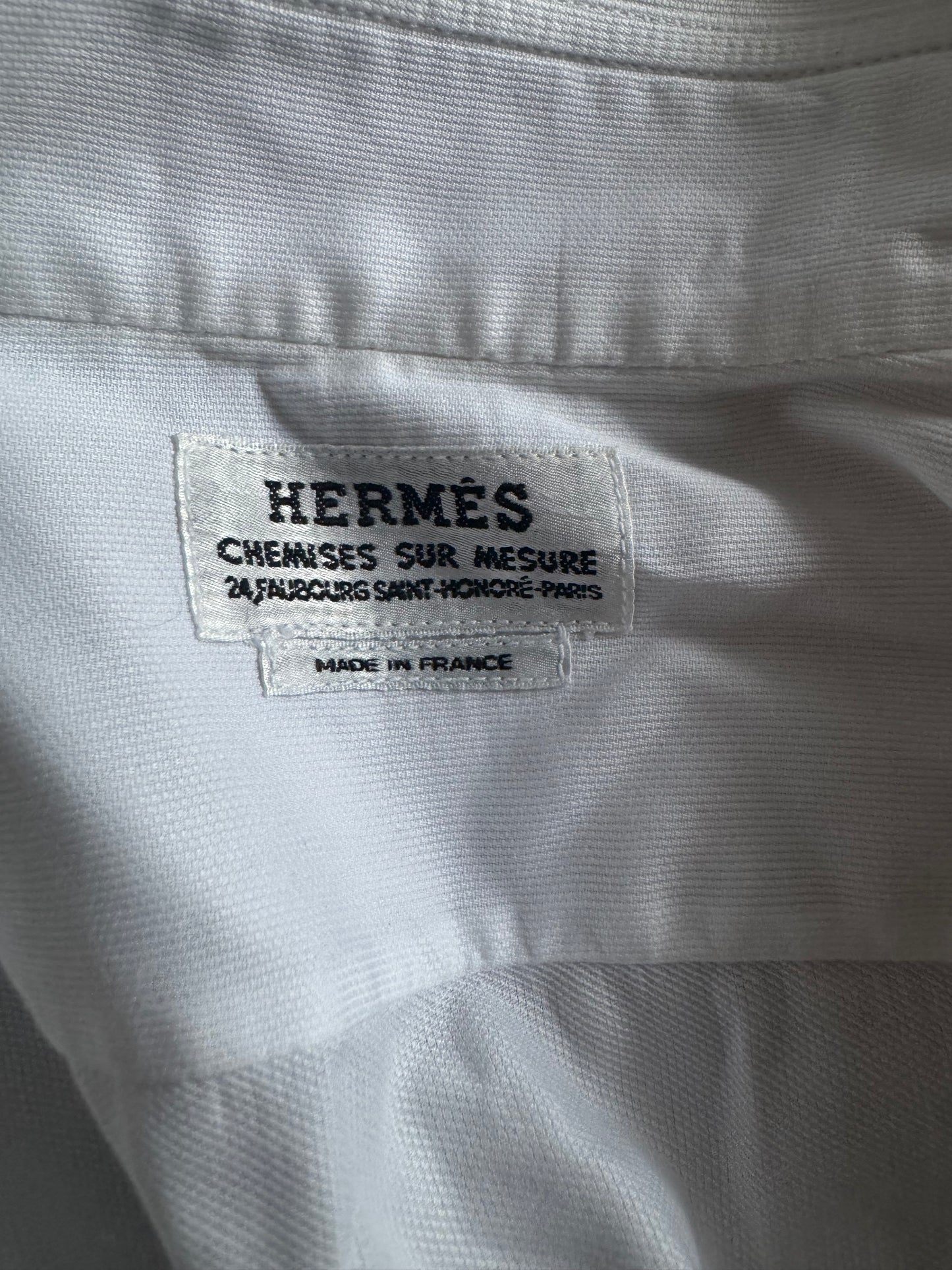 Hermes White Cotton Shirt